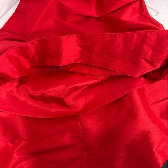 Camille La Vie strapless red high low formal gown size 4 - Picture 9 of 13
